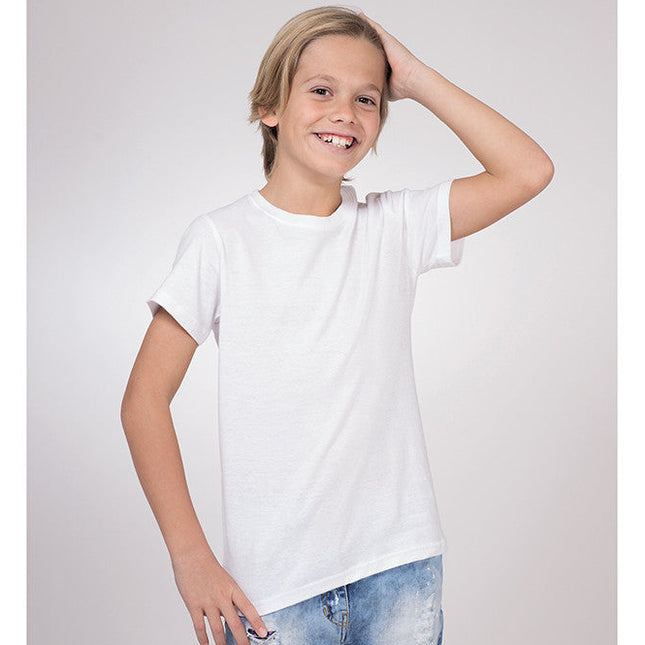 T-shirt bambino cotone pettinato personalizzabile – WHITE JUNIOR ZERO NK102