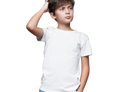 T-shirt bambino cotone pettinato personalizzabile – WHITE JUNIOR ZERO NK102
