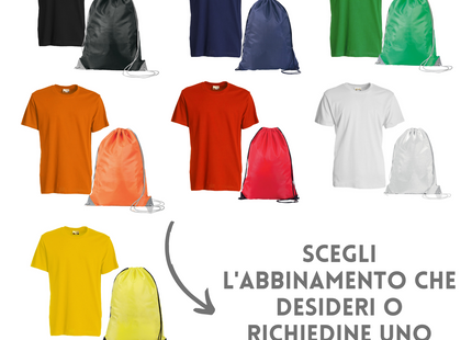 Kit risparmio personalizzato T-shirt + Sacca