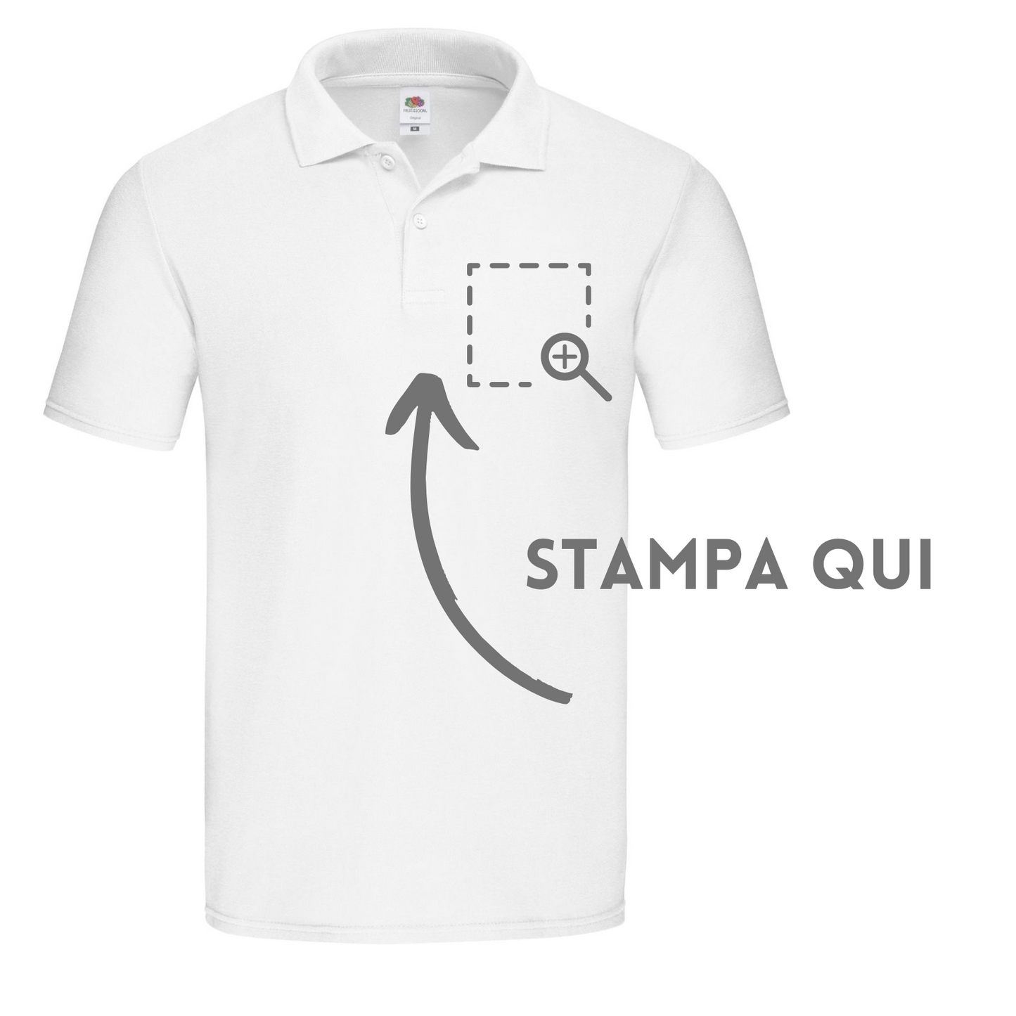 Polo personalizzate unisex con tricolore italiano | Cod. BS200