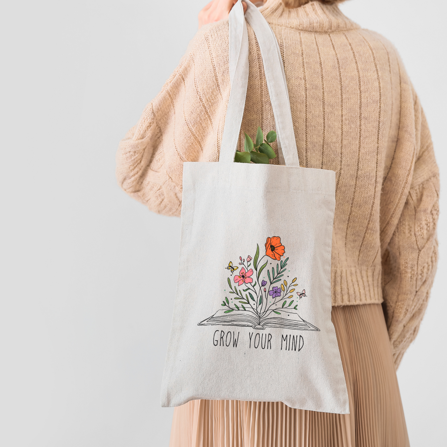 Shopping bag aesthetic 100% cotone naturale | Mod. Flower 7
