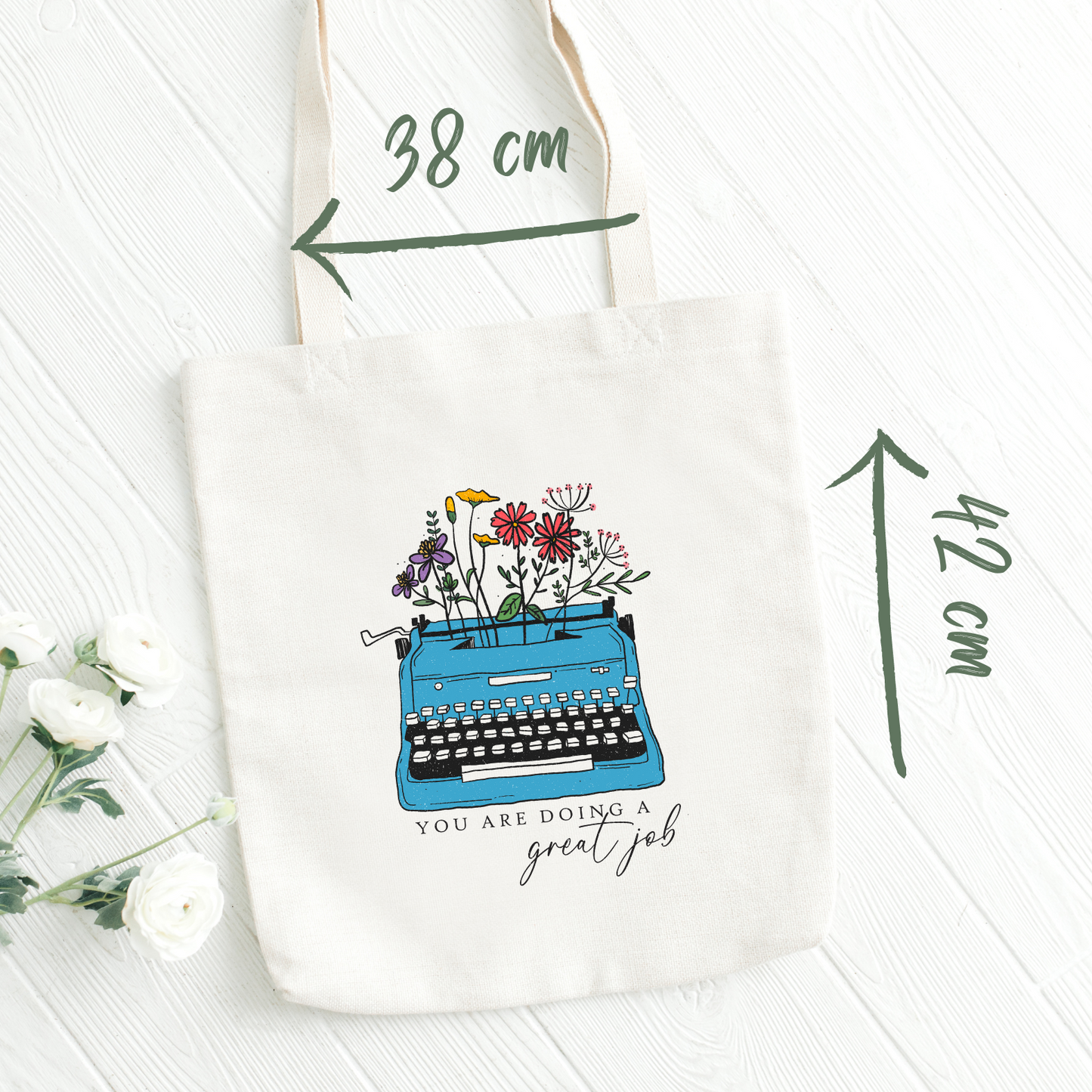 Shopping bag aesthetic 100% cotone naturale | Mod. Flower 6