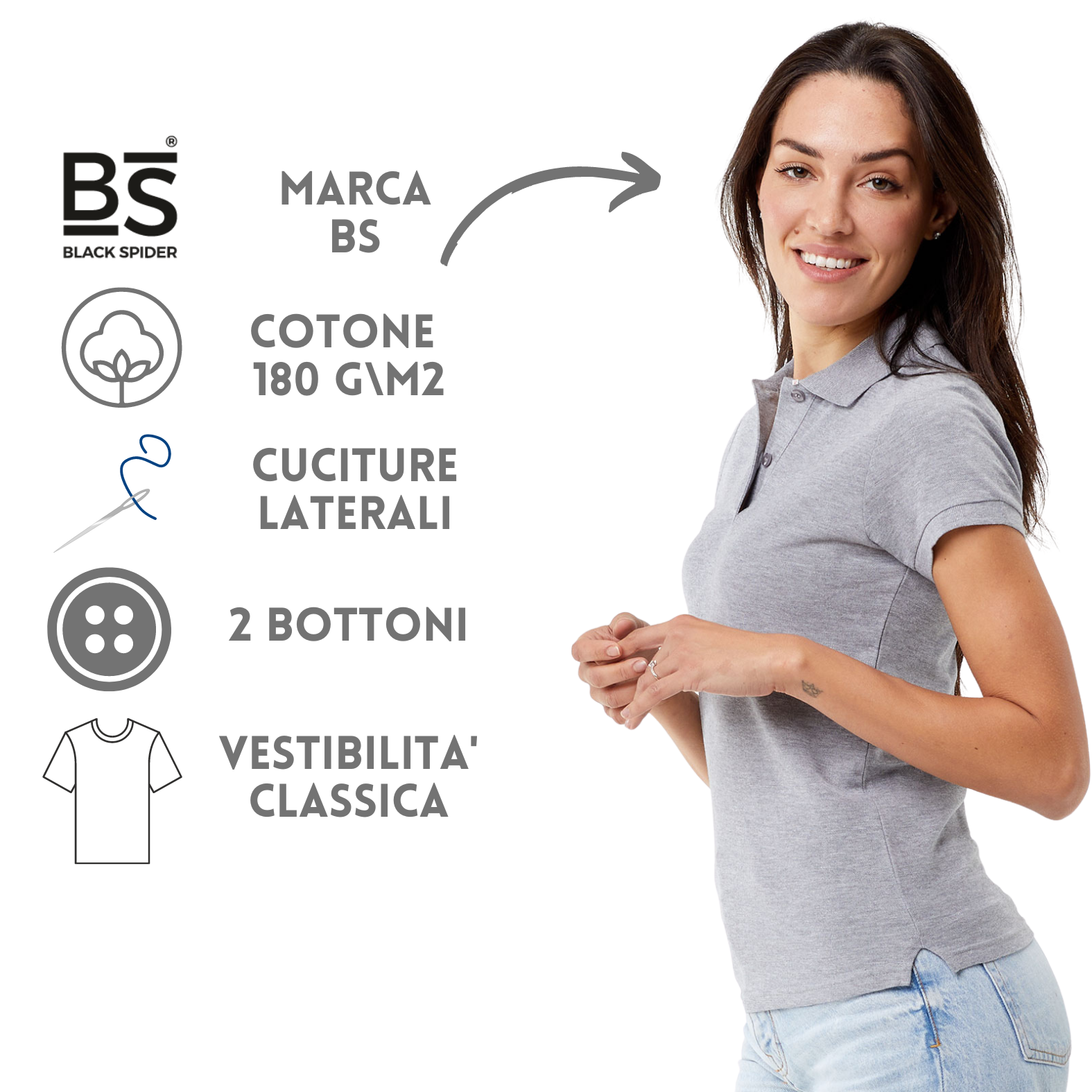 Polo sales personalizzate donna