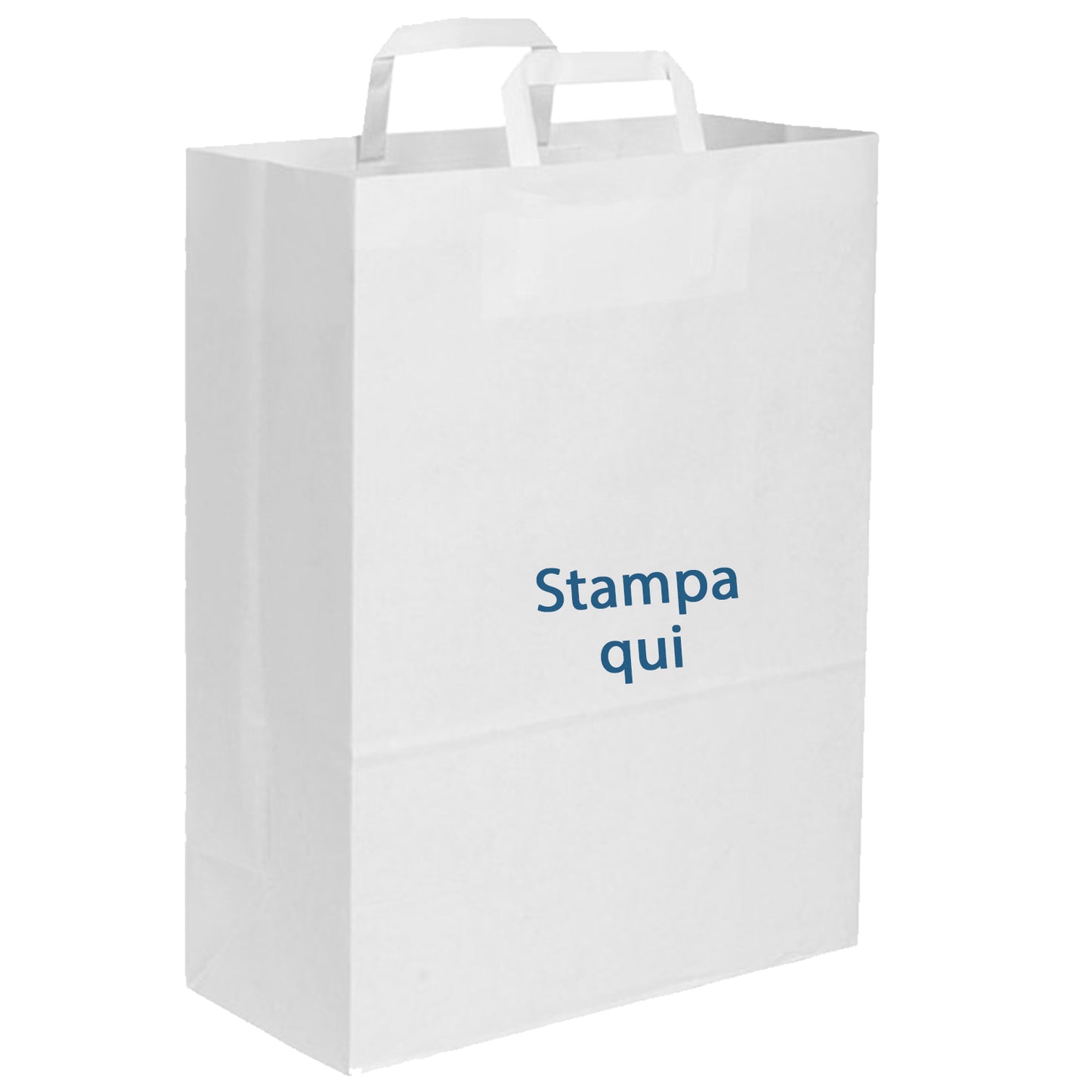 shopping bag personalizzata in carta con stampa inclusa nel prezzo