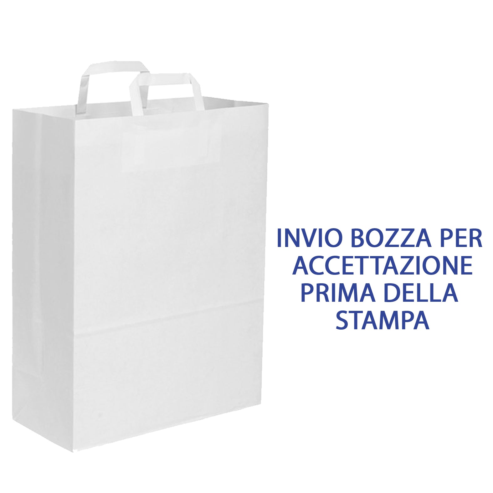 shopping bag personalizzata in carta con stampa inclusa nel prezzo