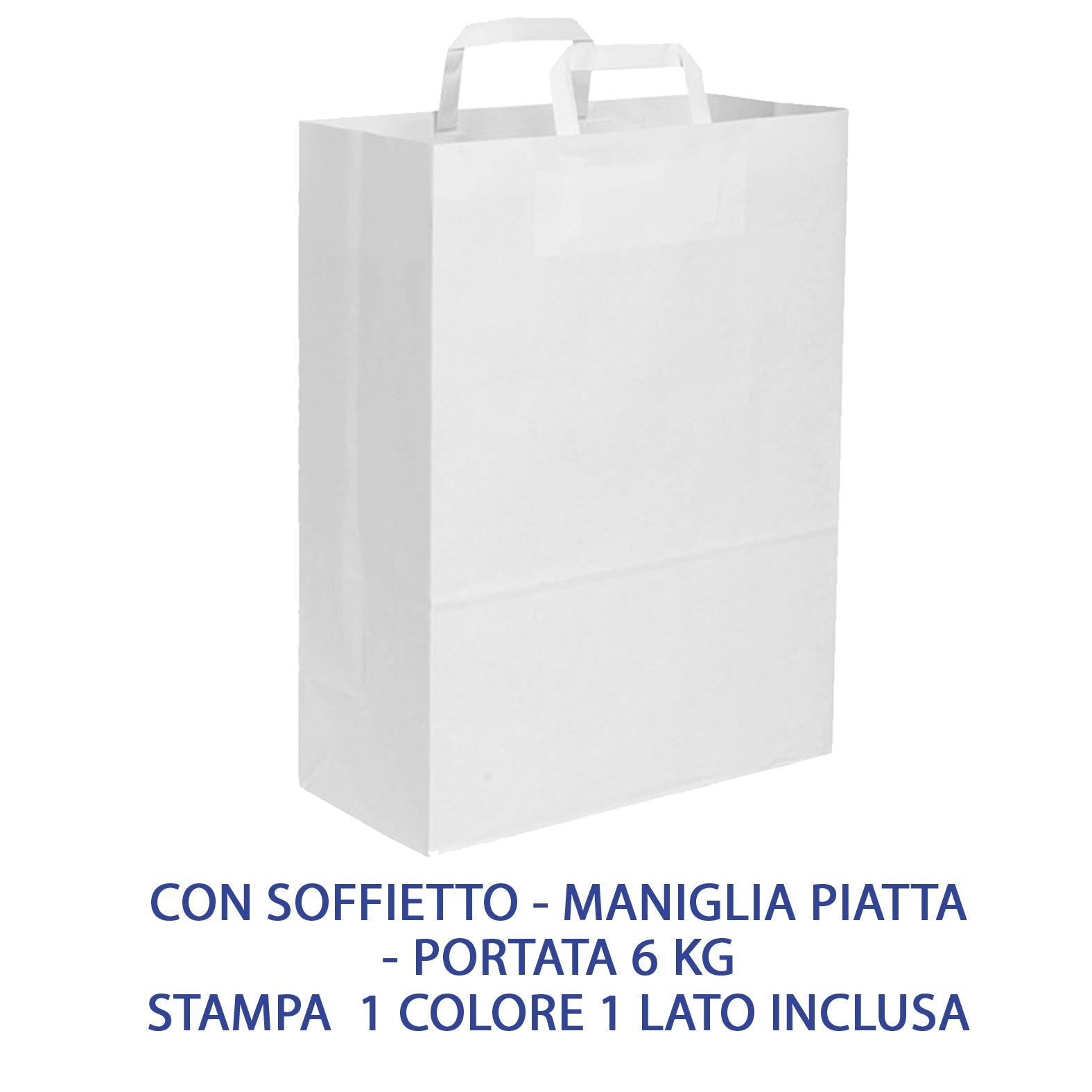 shopping bag personalizzata in carta con stampa inclusa nel prezzo