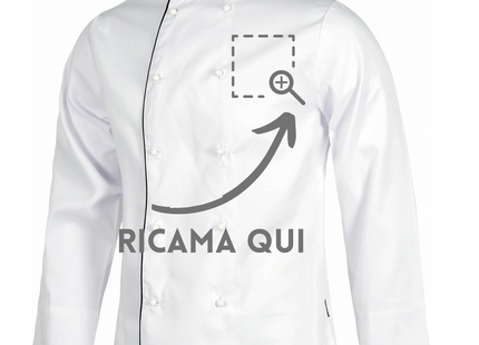 Casacca cuoco con ricamo
