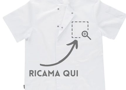 Casacca cuoco con ricamo