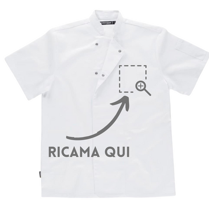 Casacca cuoco con ricamo