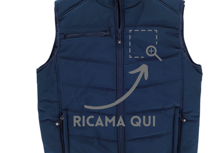 Gilet smanicato da lavoro personalizzato con ricamo