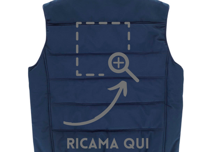 Gilet smanicato da lavoro personalizzato con ricamo