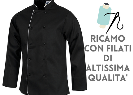 Casacca cuoco con ricamo