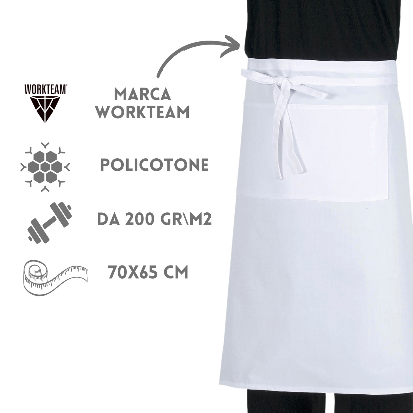 Grembiule ristorante personalizzato