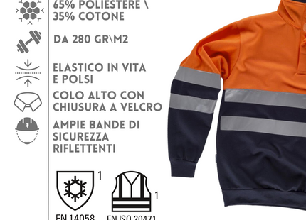 Felpa da lavoro ad alta visibilità personalizzata