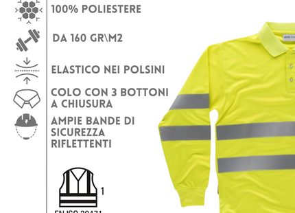 Polo da lavoro ad alta visibilità personalizzata