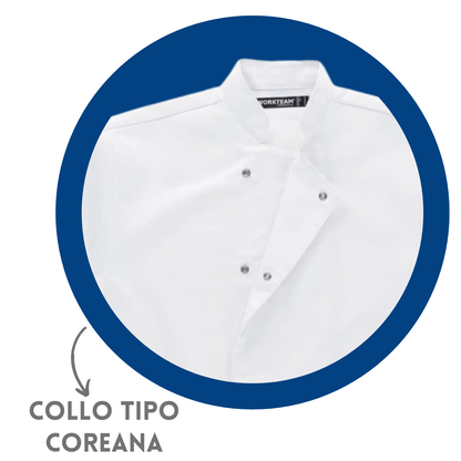 Casacca cuoco con ricamo