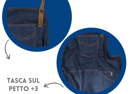 Grembiule jeans ristorante personalizzato