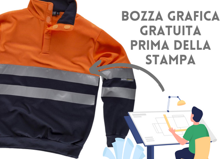 Felpa da lavoro ad alta visibilità personalizzata