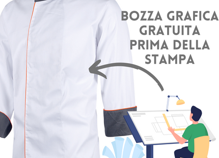 Giacca chef personalizzata con ricamo | Cod. B9240