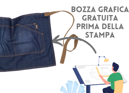 Grembiule jeans personalizzato