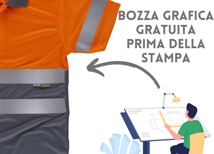 Polo ad alta visibilità personalizzata con ricamo | Cod. C3860