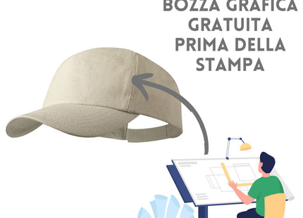 Cappellini in cotone naturale personalizzati | Cod. PM091