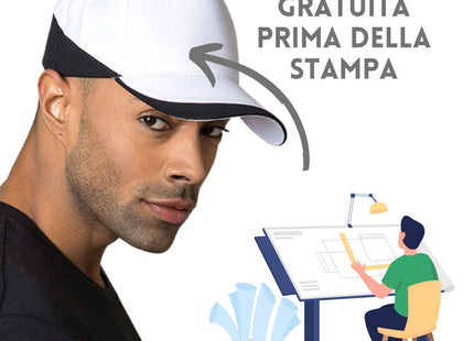 Cappellini personalizzati con visiera precurvata PM093