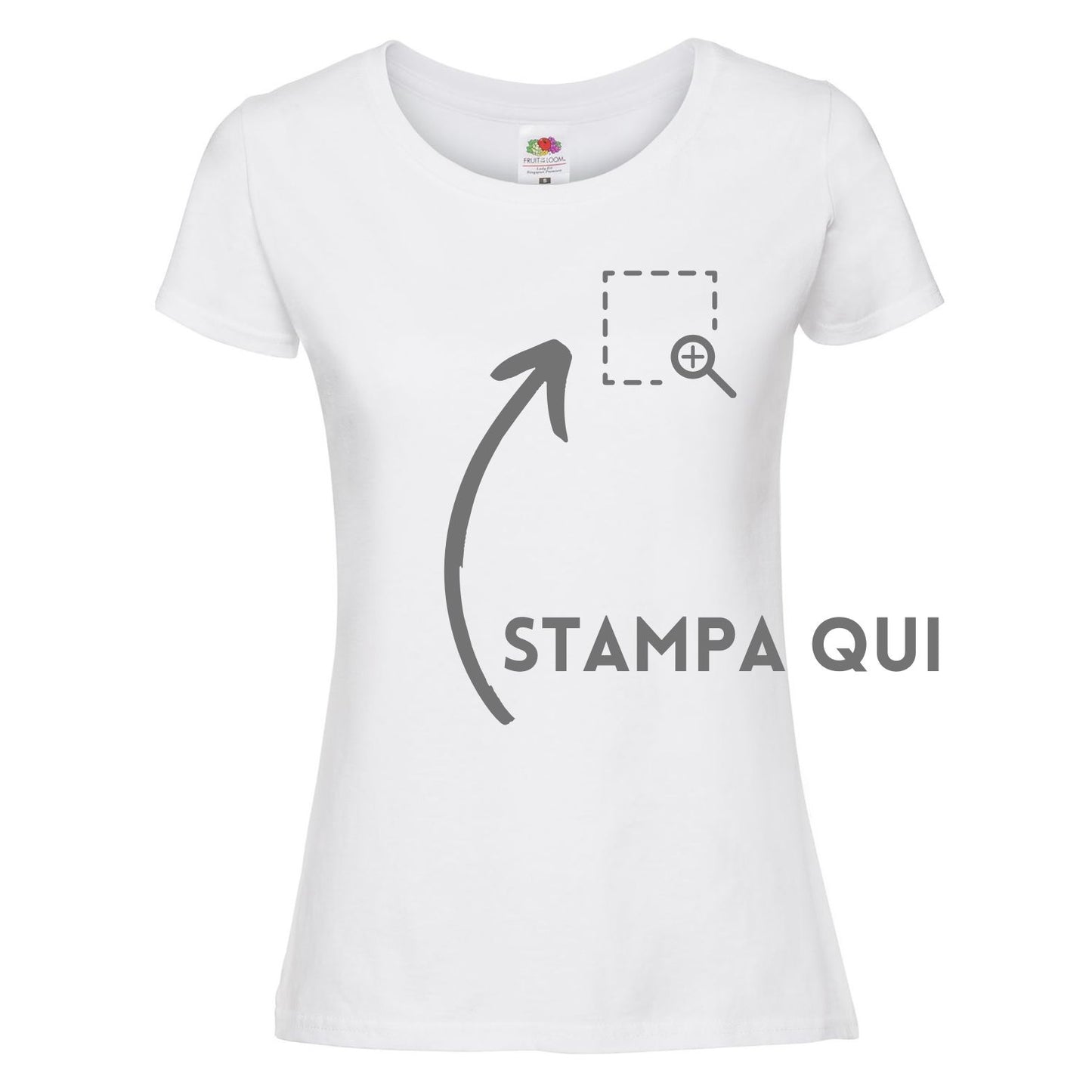 Magliette da donna personalizzate modello Fruit of the loom | Cod. FR614240
