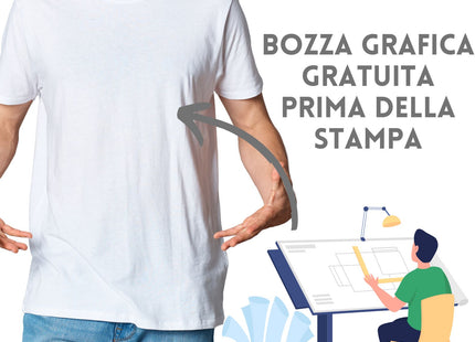 Magliette bianche personalizzate modello Nakota | Cod. NK100
