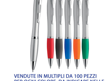 Penna a scatto modello silver personalizzate | Cod. PD343