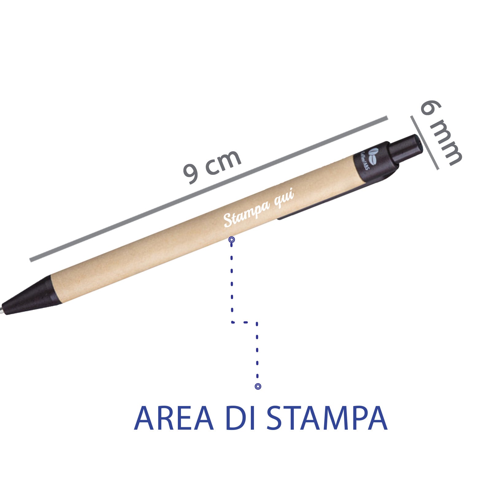 Mod. B11068 penne ecologiche personalizzate con logo