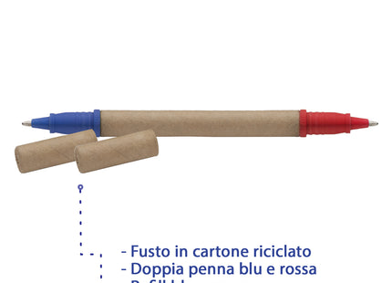 Penna personalizzabile modello ecologico due colori