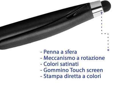 penne personalizzate pubblicitarie con logo aziendale gadget pubblicitari personalizzabili promozionali da personalizzare stampa da regalo economiche aziendali a sfera touch gommino