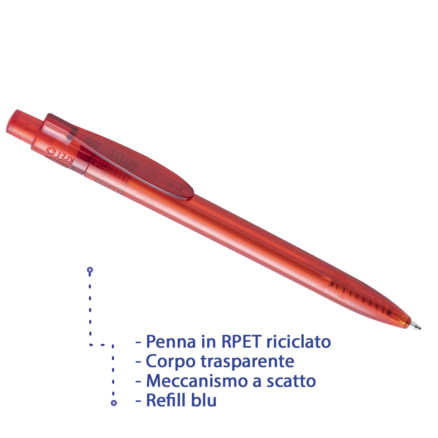 Penna in RPET riciclato personalizzata | Cod. Hispar