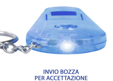 Portachiavi multiuso con torcia e fischietto