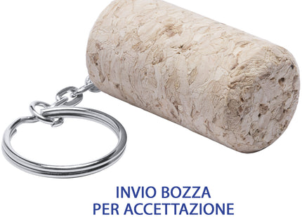 Portachiavi personalizzati in sughero | Cod. Telsox