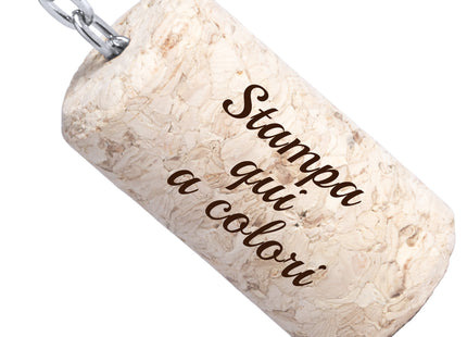 Portachiavi personalizzati tappo di sughero