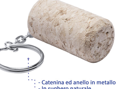 Portachiavi personalizzati in sughero | Cod. Telsox