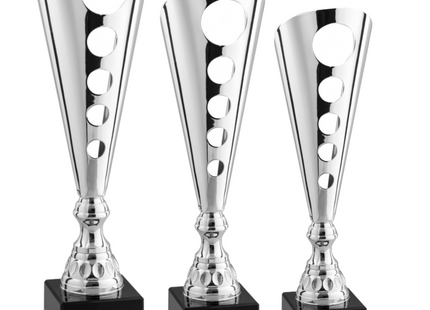 Tris di coppe trofeo personalizzate