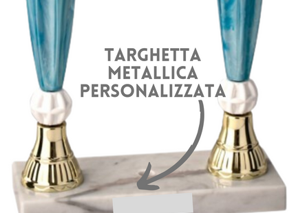 Tris di coppe trofeo personalizzate