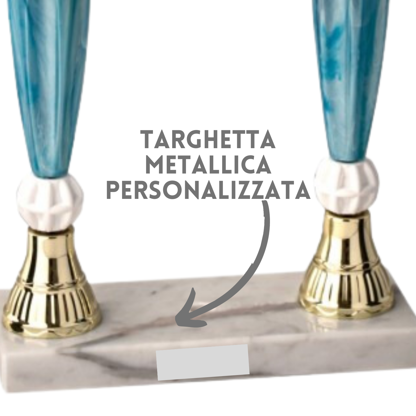 coppa trofeo personalizzata da 48 cm con targhetta