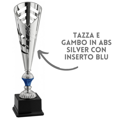 Tris di coppe trofeo personalizzate