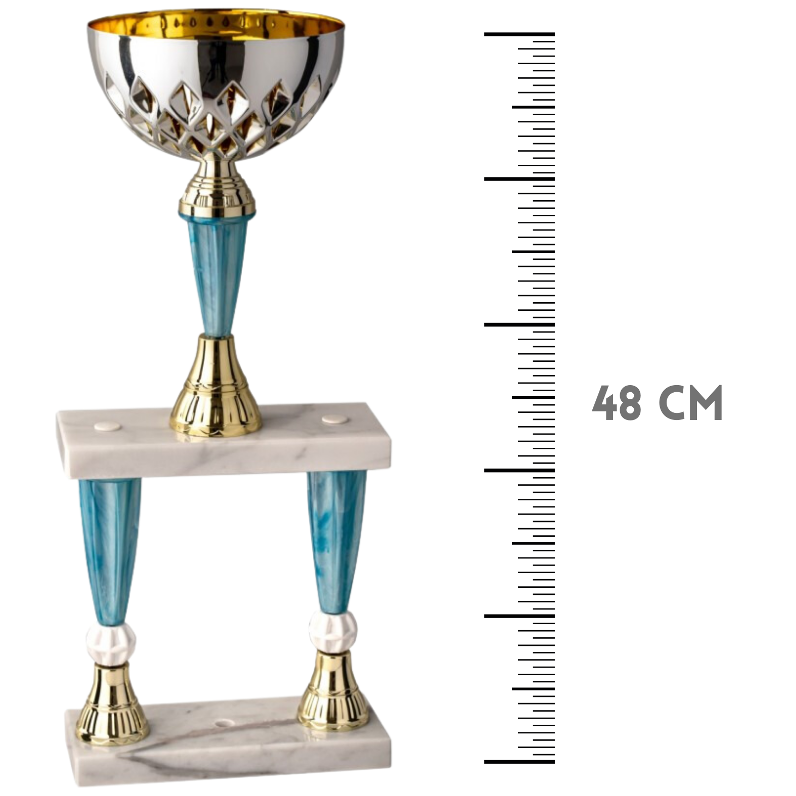 coppa trofeo personalizzata da 48 cm con targhetta
