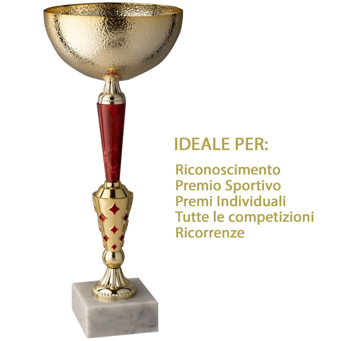 Coppa da 41 cm in metallo oro ruvido | Cod. 11.151G