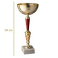 Coppa da 38 cm in metallo oro ruvido | Cod. 11.152G