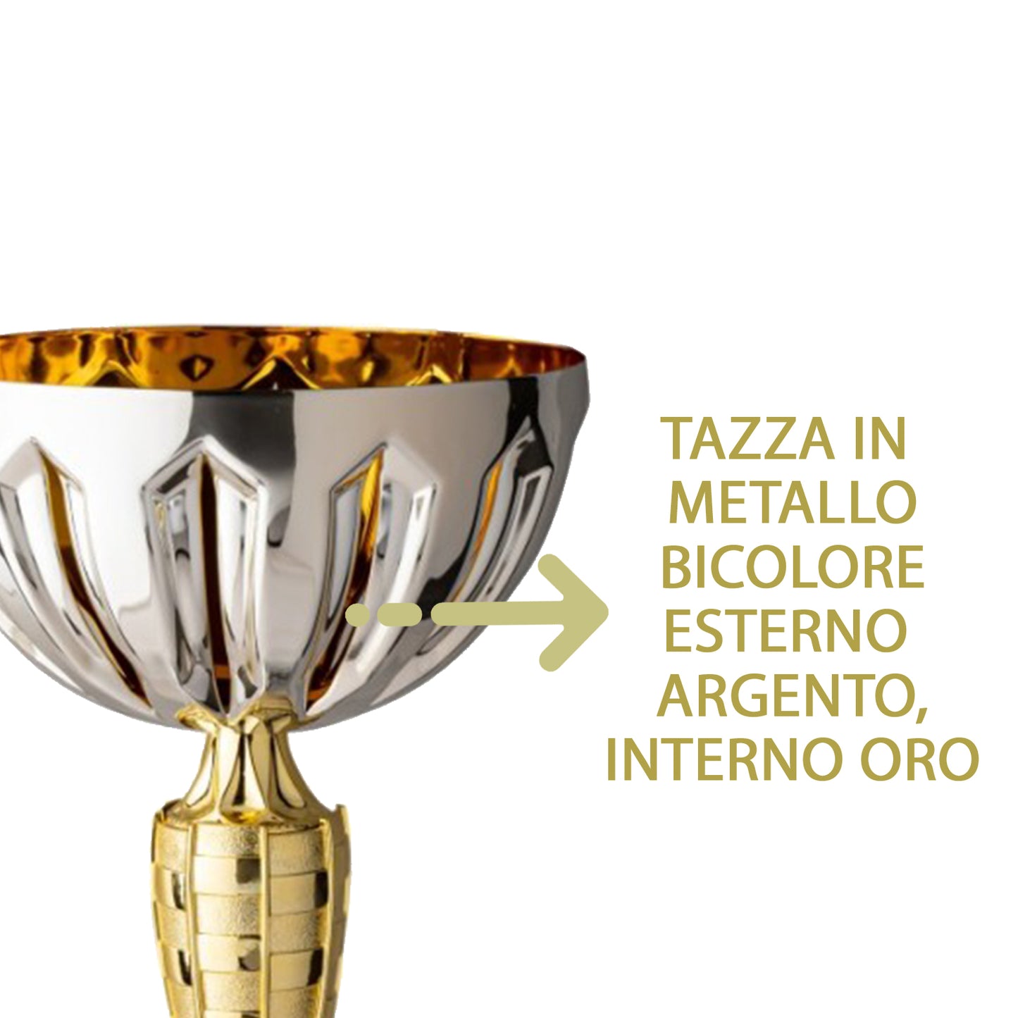 Coppa da 39 cm in metallo bicolore | Cod. 10.011