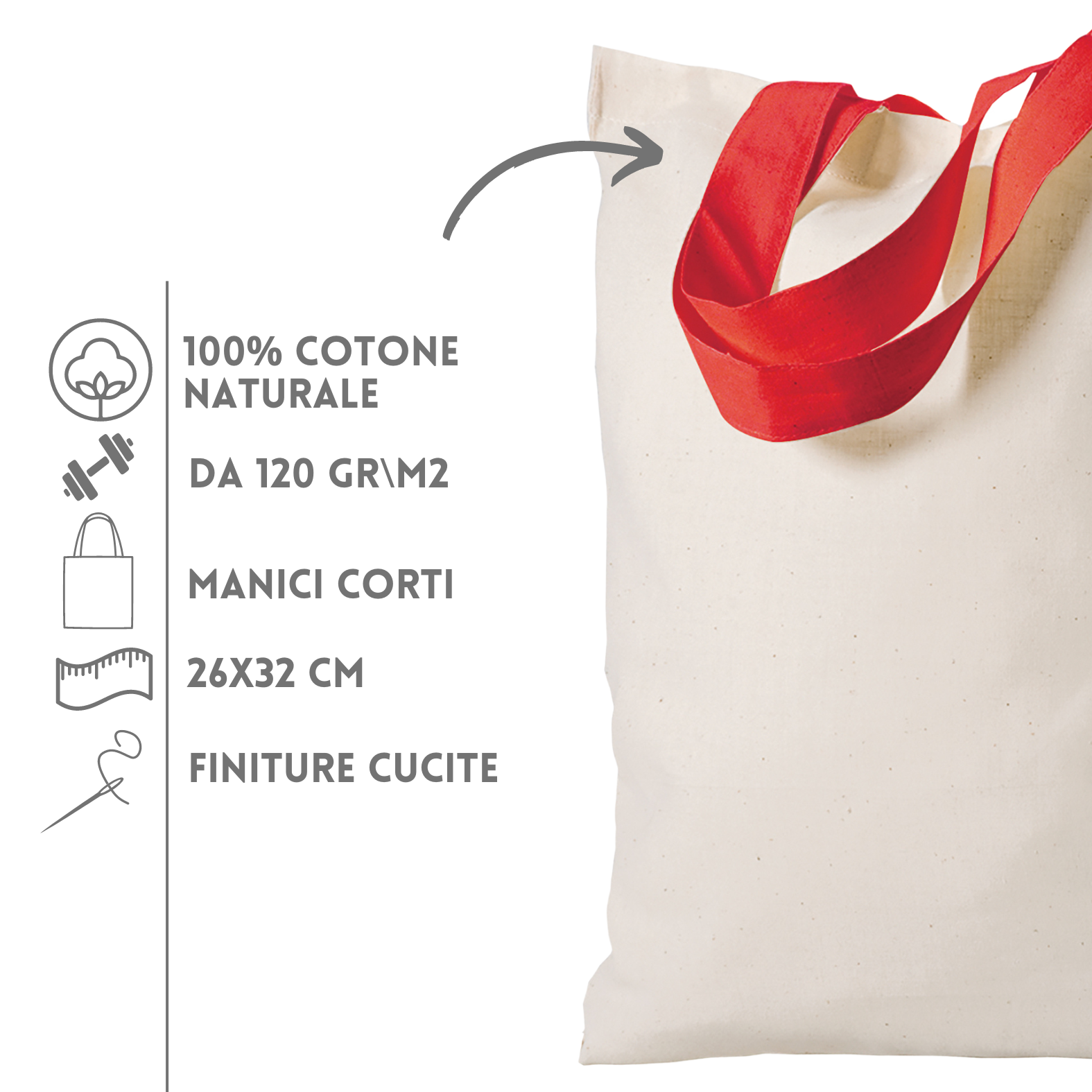 Shopper personalizzate in cotone