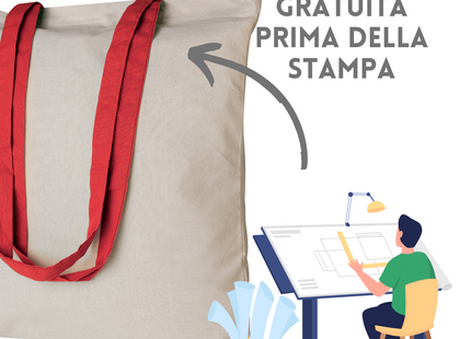 Shopper personalizzate in cotone 38x42 cm . | Cod. PG207