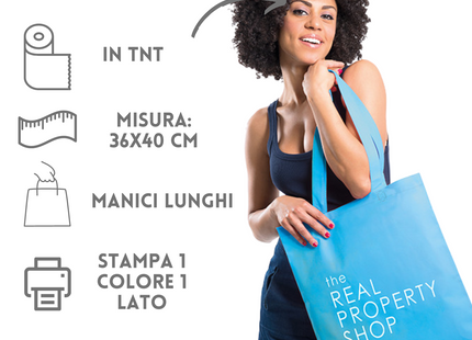 Shopper in TNT 36X40 cm personalizzata | Cod. PG157
