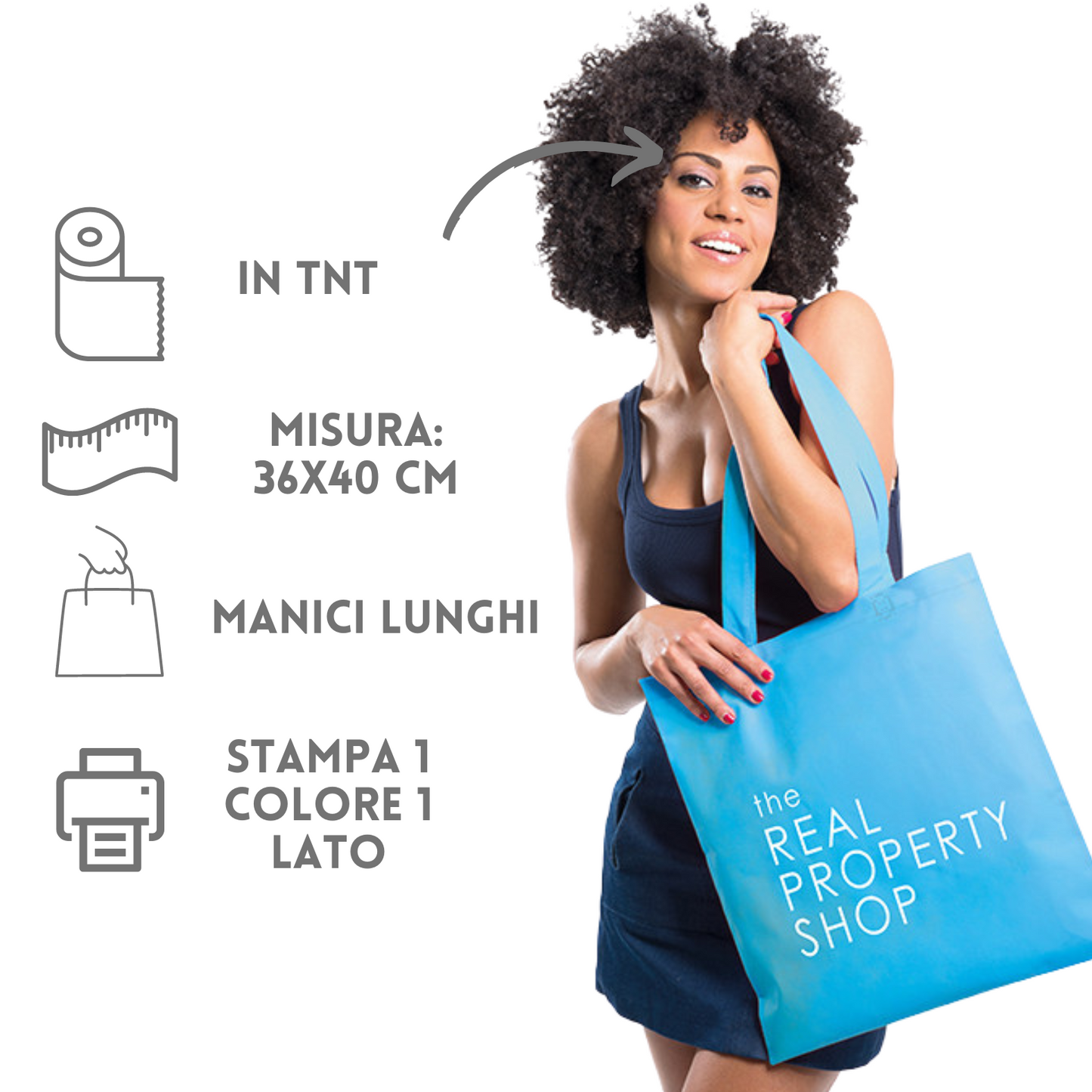 Shopper in TNT 36X40 cm personalizzata | Cod. PG157